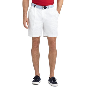 Pleat-Front Lightweight Advantage Shorts - White